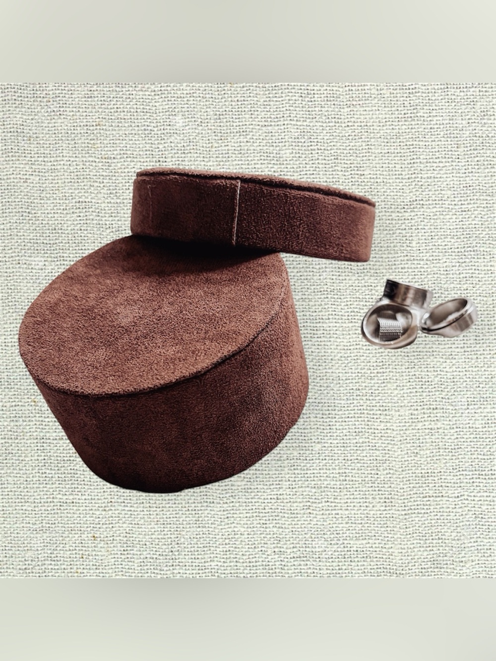 Brown Velvet Jewelry Storage Box Like New